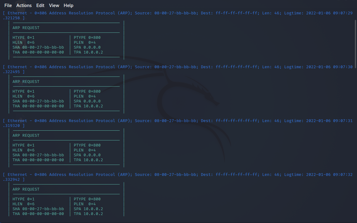 Bert's ARP Probes and Announcements