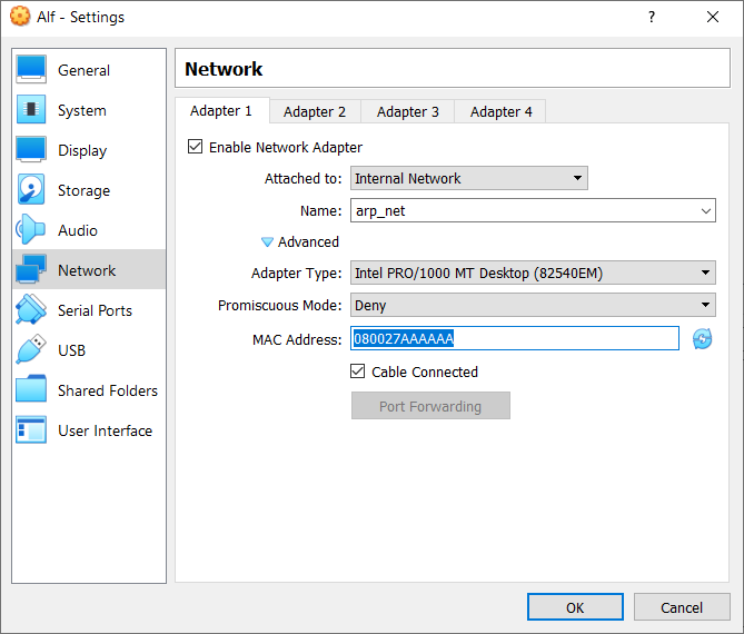 Alf Adapter config