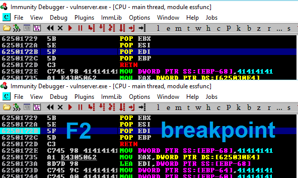 Toggle a breakpoint